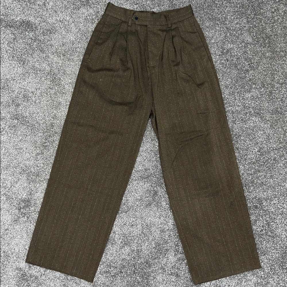 ASOS DESIGN balloon fit suit pants in tonal stripe - Picture 2 of 8